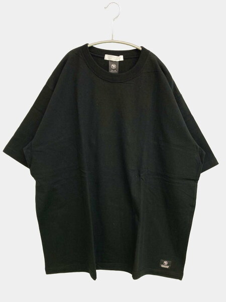 【中古】Gymniva Tシャツ/カットソー XL ブラック 無地 ワンポイント ブランドロゴ ロング丈 半袖 クルーネック(丸首) メンズ レディース