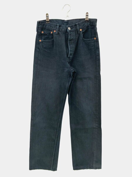 【中古】Levi's リーバイス デニムパンツ ネイビー フルレングス 無地 スタンダード ストレート レギュラー ヴィンテージ メンズ