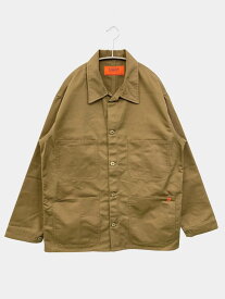 【中古】UNIVERSAL OVERALL ユニバーサルオーバーオール カバーオール L ベージュ コットン フードなし ボタン留め メンズ ブランド古着 送料無料