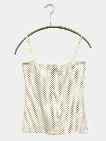 【中古】BRANDY MELVILLE ブランディーメルビル キャミソール アイボリー ドット柄 カップなし レディース