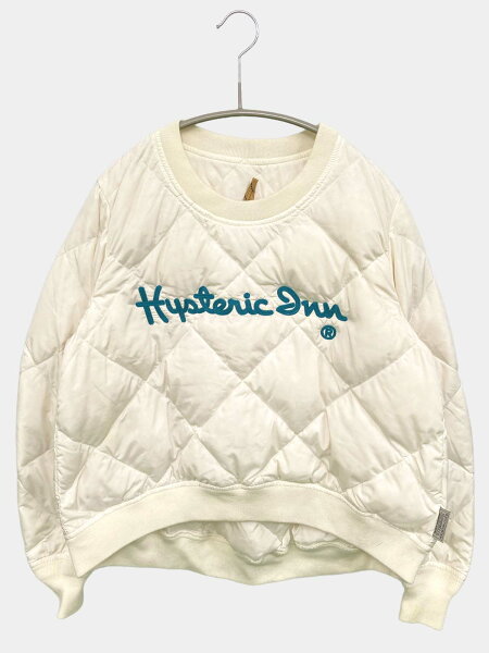 【中古】HYSTERIC GLAMOUR ヒステリックグラマー トップス FREE ホワイト ナイロン コットン キルティング 刺繍 ブランドロゴ ミドル丈 レディース