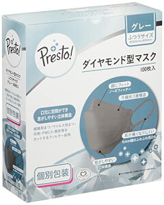 y󂠂z[Amazonuh] Presto! _Ch^ }XN ӂTCY O[ 100 ʕ }XNHƉ JISKiK ̌^ n 4933691972416