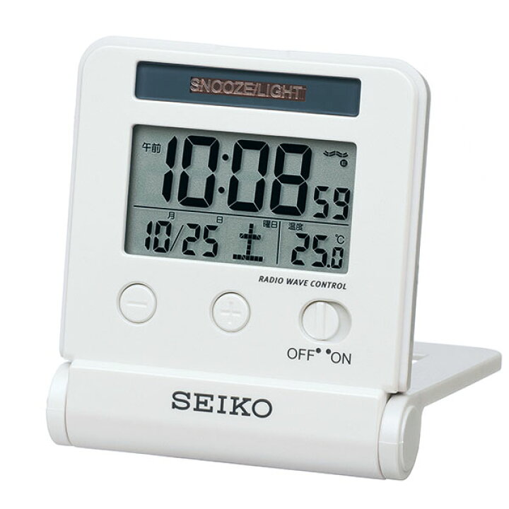 楽天市場 Seiko セイコークロック Seiko 置き時計 目覚まし時計 電波時計 Sq772w セイコー置き時計 セイコー目覚まし時計 セイコー電波時計 自動点灯ライト デジタル カレンダー 温度計 おしゃれ あっとデジplus