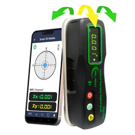 【垂直方向2軸同時測定　スマホアプリで測定値を見ながら機器設置OK　効率UP！】DigiPas DWL1900XY 垂直面・垂直方向2軸同時測定高精度デジタル水準器Bluetooth 0.02mm/m 鉛直方向 CNC工作マシン　角度計　2軸測定 垂直角度 半導体 航空宇宙 CNC 建築 垂直角度 レベリング