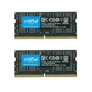 2 16gb × 2 ( 32GB ) ddr5 5600 m[g  crucial PC5 44800 sodimm ݃ CT16G56C46S5