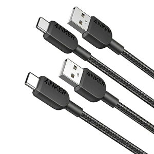 �A���J�[�W���p�� ANKER 310 ���ϋv�i�C���� USB-A to USB-C �P�[�u�� 0.9m �u���b�N 1�p�b�N ( 2�{ ) B81G5011