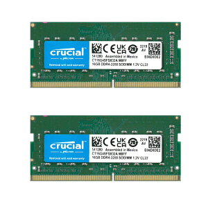 ddr4 3200 (pc4-25600) 16gb×2 Crucial Micron   m[gE^ PC DDR4 3200 mhz PC4 25600 SODIMM 260pin CT16G4SFS832A