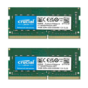 2g 16GB ×2 i 32GB j Crucial Micron   m[gE^ PC DDR4 3200 mhz PC4 25600 SODIMM 260pin CT16G4SFRA32A