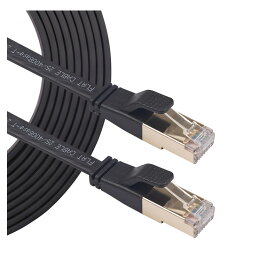 LANケーブル CAT8 薄型 フラット 長さ 0.5m 1m 3m 5m 10m 40ギガ 高速通信 ツメ折れ防止カバー カテゴリー8 ランケーブル