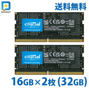 2 16gb ×2 ( 32GB ) ddr5 4800 m[g  crucial PC5 38400 sodimm ݃ CT16G48C40S5