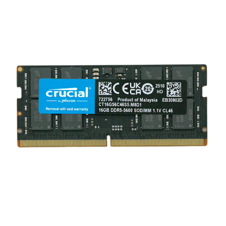 楽天市場】16gb ddr5 5600 ノート メモリ crucial PC5 44800 sodimm 