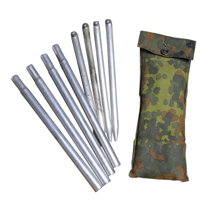 楽天市場】ドイツ軍放出品 テント用ポール&ペグセット 収納袋付き 