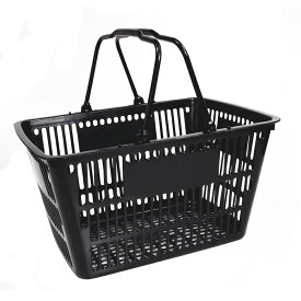 買い物カゴ 11L スモールサイズ ショッピングバスケット [ ブラック ] 11リットル 持ち手 重ね収納 整理 運搬 アウトドア キャンプ インテリア ガレージ 車中 加工 洗濯カゴ 収納箱 かご 籠 ストッカー 収納ケース 収納ボックス 小物入れ 容器 物入れ BOX 買い物籠