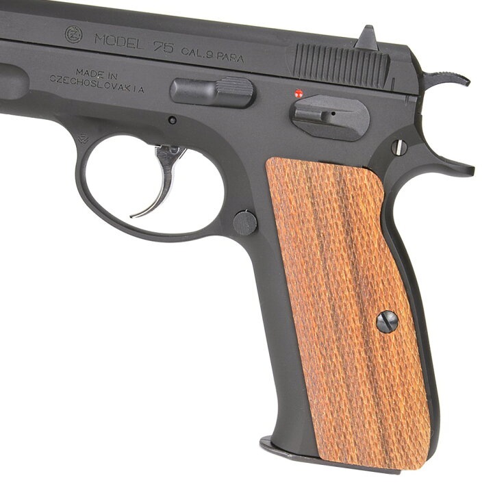 楽天市場】キャロムショット 木製グリップ 紫檀フルチェッカー CZ75用 