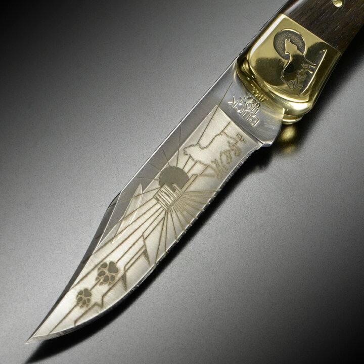 楽天市場】BUCK 折りたたみナイフ 110 限定品 イエローホースカスタム 