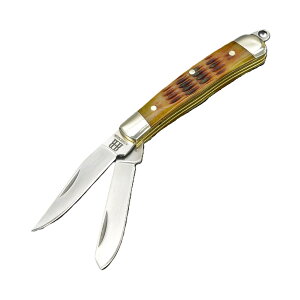 Rough Ryder �g���b�p�[ Tiny �A���o�[�{�[���n���h�� RR807 �_�u���u���[�h�i�C�t �f���A���u���[�h�i�C�t 2���n�i�C�t �X�v�����O�o�b�N ����o�l �X���b�v�W���C���g�@�\ �΂˃��b�N �t�H