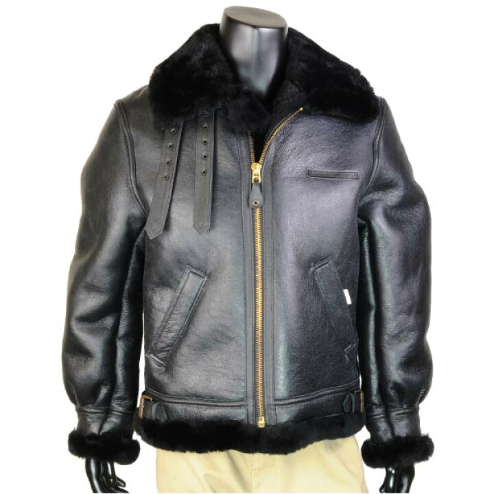 楽天市場】AVIREX B-3 フライトジャケット ムートン ブラック [ 36  