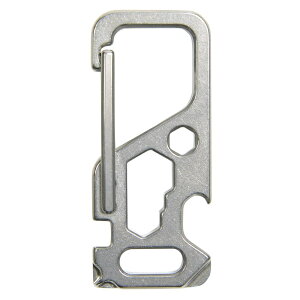 カラビナ チタン合金製 マルチツール搭載 5機能 ドライバー、レンチ、栓抜き他 EDC ミニツール キーホルダーツール EDCツール エブリデイキャリー カラビナキーホルダー カラビナキーリング