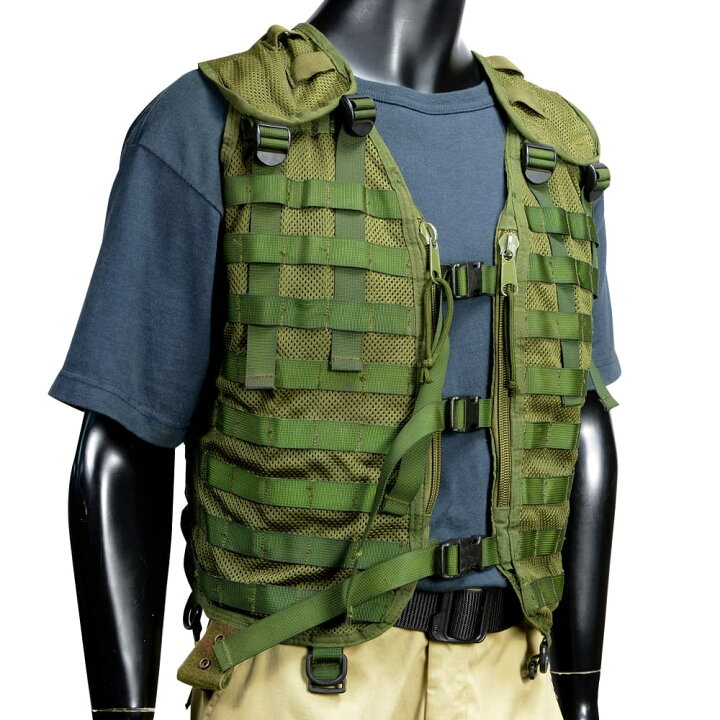 楽天市場】オランダ軍放出品 モジュラーベスト MOLLE対応 オリーブ [ M 
