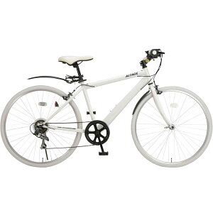 OTOMO クロスバイク ALTAGE ACR-001 ホワイト 46571 スチールフレーム クロスオーバーバイク スポーツバイク トレッキングバイク フィットネスバイク 通勤 通学 サイクリング スポーティー サイク