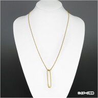 ボールチェーン 63cm ドッグタグ用 [ ゴールド ] ネックレス ペンダント用 | 認識票 DOG TAG メンズアク…