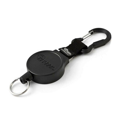 KEY-BAKカラビナ巻取り式キーホルダーキーリールアクセサリーポリエステルコード