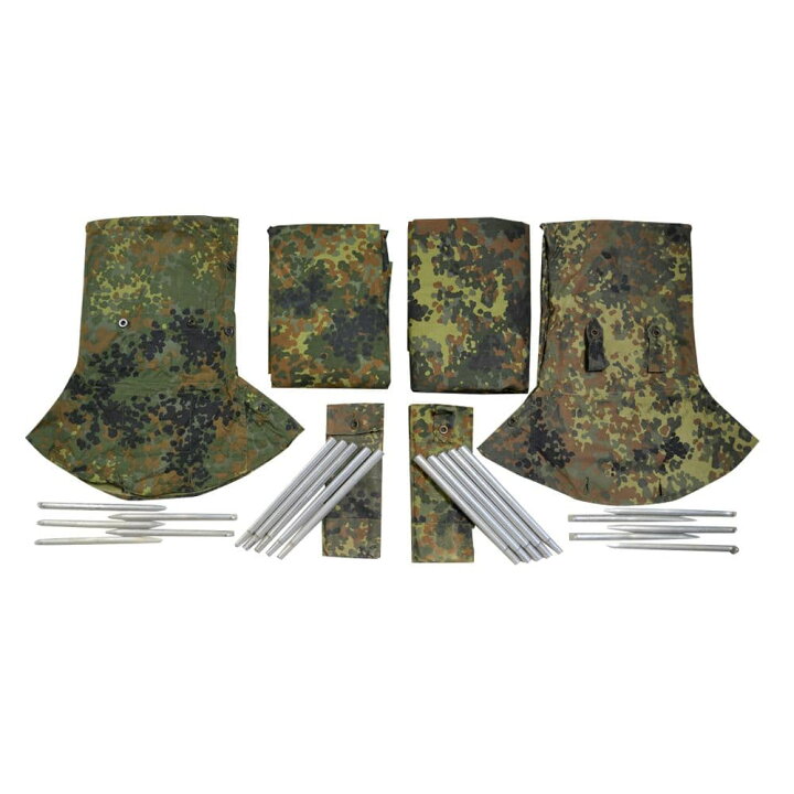 楽天市場】ドイツ軍放出品 テントセット 軍幕 Flecktarn フレクター 