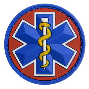 MIL-SPEC MONKEY �p�b�` EMT �X�^�[�I�u���C�t PVC�� �x���N���Ή� [ ���b�h&�z���C�g ] �~���X�y�b�N�����L�[ Star Of Life ���b�y�� MSM ���f�B�J�� ���f�B�b�N ���h �~�} EMS���b�y�� EMT���b�y�� �� �X