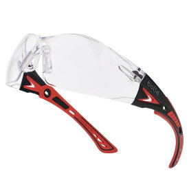 bolle セーフティグラス RUSH PLUS クリアレンズ ブラック&レッド メンズ アイウェア 紫外線カット UVカット サングラス 保護眼鏡 保護メガネ 曇り止め セーフティーグラス 保護めがね 安全メガネ 作業用メガネ
