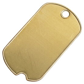 ドッグタグプレート 真鍮 切り欠き ドックタグ 認識票 アクセサリー DOG TAG メンズアクセサリー 識別票 Dog Tag