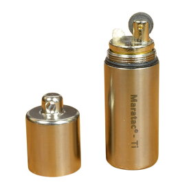 MARATAC ライター Peanut XL Lighter 防水 キーホルダー [ チタン ] マータック オイル式 チタニウム 真鍮 アウトドア キャンプ 登山 非常用 ストラップ チャーム 着火具