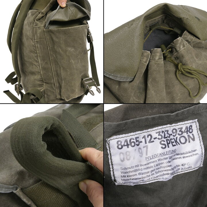 楽天市場】ドイツ軍放出品 リュックサック 山岳部隊 OD 西ドイツ 
