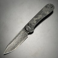 Civivi 折りたたみナイフ Elementum ダマスカスブレード Carbon Handle ボタンロック C2103DS-3 シビビ …