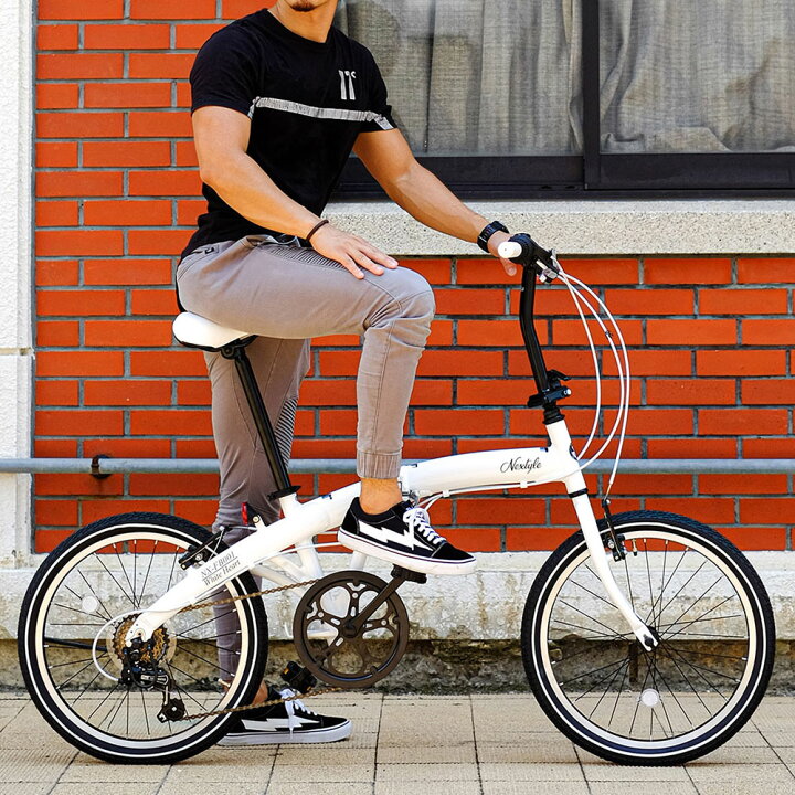 楽天市場】OTOMO 折りたたみ自転車 NEXTYLE NX-FB001 ホワイト 46664 