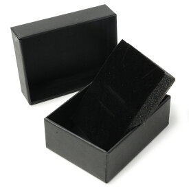 ギフトボックス 貼り箱 8.5×6.5×3cm アクセサリーケース [ ブラック / 1個 ] プレゼントボックス ジュエリーBOX 厚紙 スポンジ付き ラッピング パッケージ 無地 収納