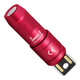 OLIGHT 懐中電灯 ミニライト imini2 USBプラグ一体型 50ルーメン マグネット式 [ レッド ] キーホルダーライト キーリングライト キーチェーンライト EDC USBプラグ 小型ライト LEDキーホルダー ミニLEDライト ナノライト マイクロライト コンパクトライト 携帯ライト