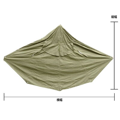 【中古】軍放出品テントシートポーランド軍オリーブドラブ