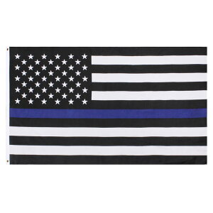 Rothco �t���b�O Thin Blue Line U.S. Flag ������ �u���[���C���t���b�O 1516 ���X�R �A�����J���� �x�@ �@���s�@�� LE �č� �� ���� �z �C���e���A�G�� �Ǌ|���C���e���A