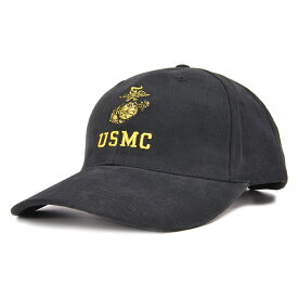 Rothco キャップ USMC 5327 ブラック |ロスコ ベースボールキャップ 野球帽 メンズ ワークキャップ ミリタリーハット ミリタリーキャップ 帽子 通販 販売 軍用帽