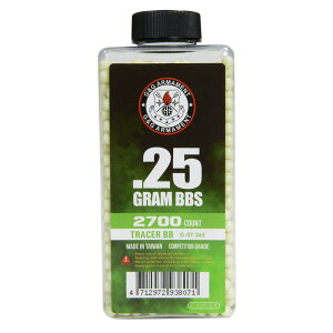 G&G g[T[BBe 0.25g O[ 2700 Tracer BB G-07-265 ARMAMENT ToQ[ GAK gCK GA\tgK BBe r[r[e