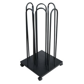 ハンガー収納カート キャスター付き 組み立て式 ハンガーストッカー スチール製 店舗用品 ハンガー収納ラック スチールハンガースタンド ハンガー置き ハンガースタッカー 組立式 業務用 アパレル 衣料 店舗用什器 陳列什器 ディスプレイ什器 什物 店舗什具 店舗グッズ