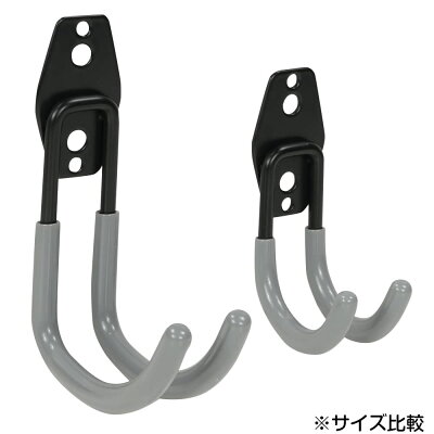 楽天市場 壁掛けフック 金属製 J字型 ダブルフック 滑り止めラバー付き グレー 小 金属フック インテリア 収納用品 鉄フック 壁掛け用 2フック S字フック ミリタリーショップ レプマート