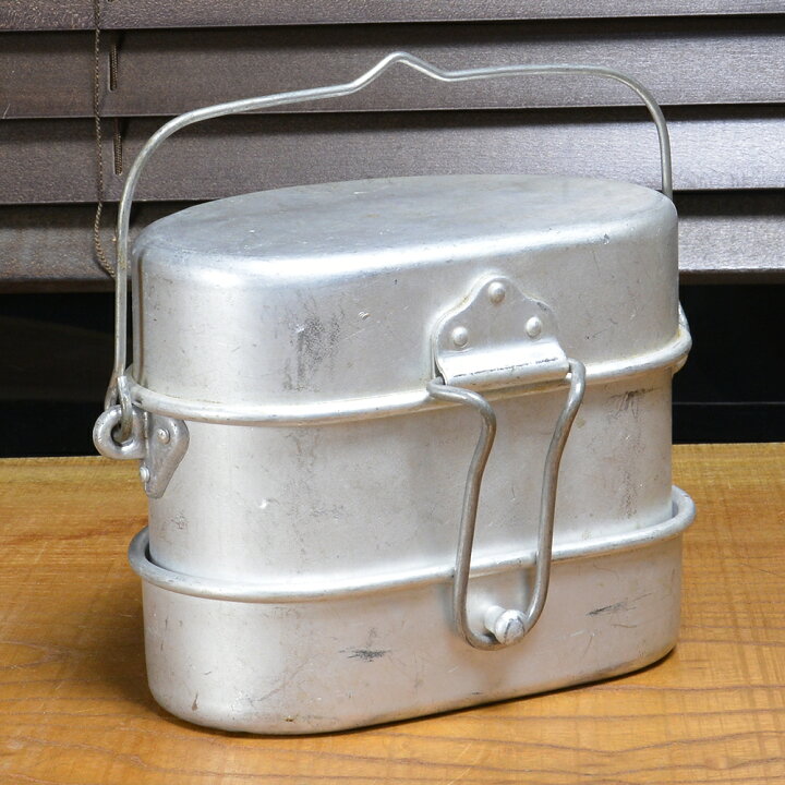 楽天市場】イタリア軍放出品 メスキット 飯盒 アルミ製 三段式 [ 並品 