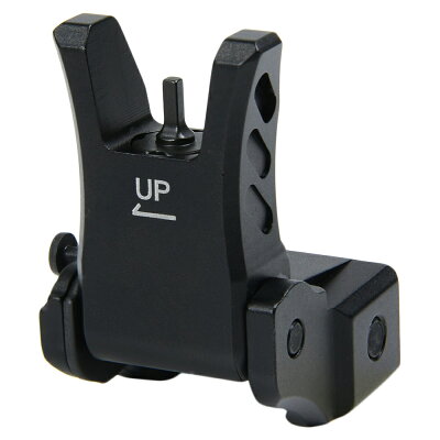 LeapersUTGフリップアップフロントサイトAR15用スーパースリムMNT-755リーパーズバックアップサイトアイアンサイトLowProfileFlip-upFrontSightforHandguardカスタムパーツ照星照門照準器ARパーツM4M16AR-1520mmレールピカティニーレイル金属製