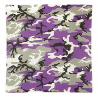 Rothco バンダナ 迷彩 69cm角 コットン 4347 [ ウルトラバイオレットカモ ] ロスコ Bandana ミリタリーバ…