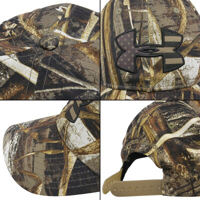アンダーアーマーリアルツリーMAX-5柄キャップ1300488フリーフィットUnderArmourREALTREE帽子FreeFitベースボールキャップ野球帽メンズワークキャップハットミリタリーキャップ星条旗ロゴ刺繍吸水速乾