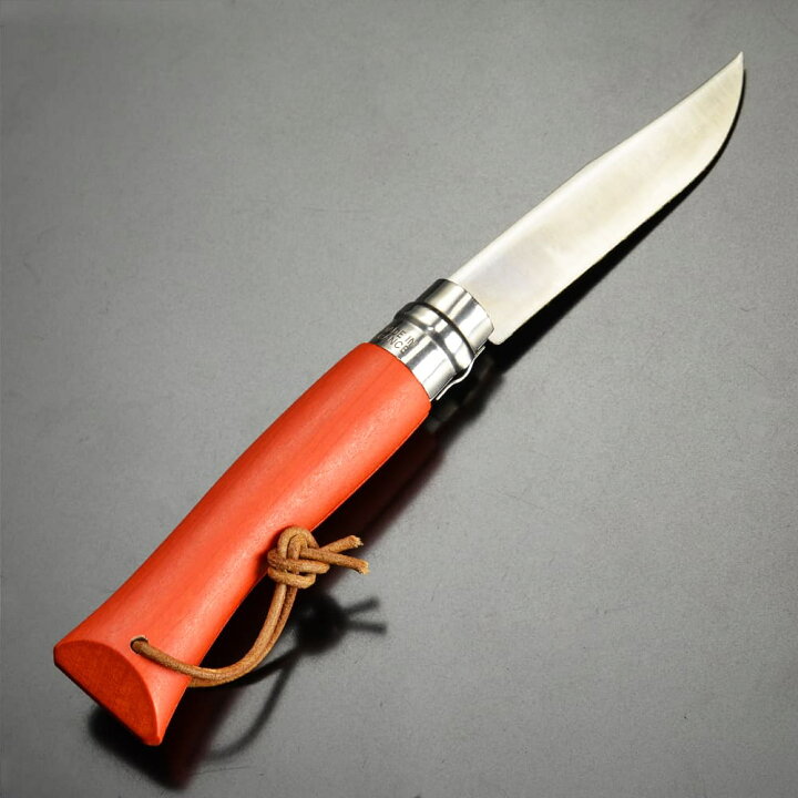 楽天市場】OPINEL 折りたたみナイフ No8 カラーハンドル [ レッド 