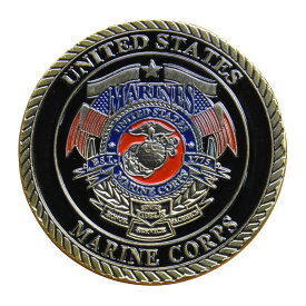 チャレンジコイン アメリカ海兵隊 Release The Dogs Of War 記念メダル Challenge Coin 記念コイン MARINES 紋章 EST 1775 亜鉛合金 彫刻 円形 透明ケース付き ミリタリーメダル ミリタリーコイン