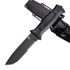 GERBER ストロングアーム 1059 ハンティングナイフ 半波刃 [ ブラック ] ガーバー アウトドアナイフ キャンプナイフ ハーフセレーション 狩猟ナイフ ハンターナイフ ハンティング用ナイフ 狩猟用ナイフ ジビエナイフ