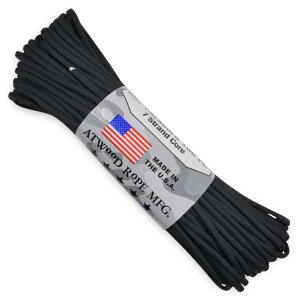 ATWOOD ROPE 550�p���R�[�h �^�C�v3 �u���b�N [ 30m ] �A�g�E�b�h���[�v ARM Black �� ���[�v �p���V���[�g�R�[�h �j �C�R �C�Ђ� �V���[���[�X �h�� 550�R�[�h �i�C�����R�[�h �R �Ђ� �p���R�[�h �~��